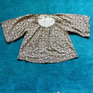 Kate Quinn printed gauze blouse / M